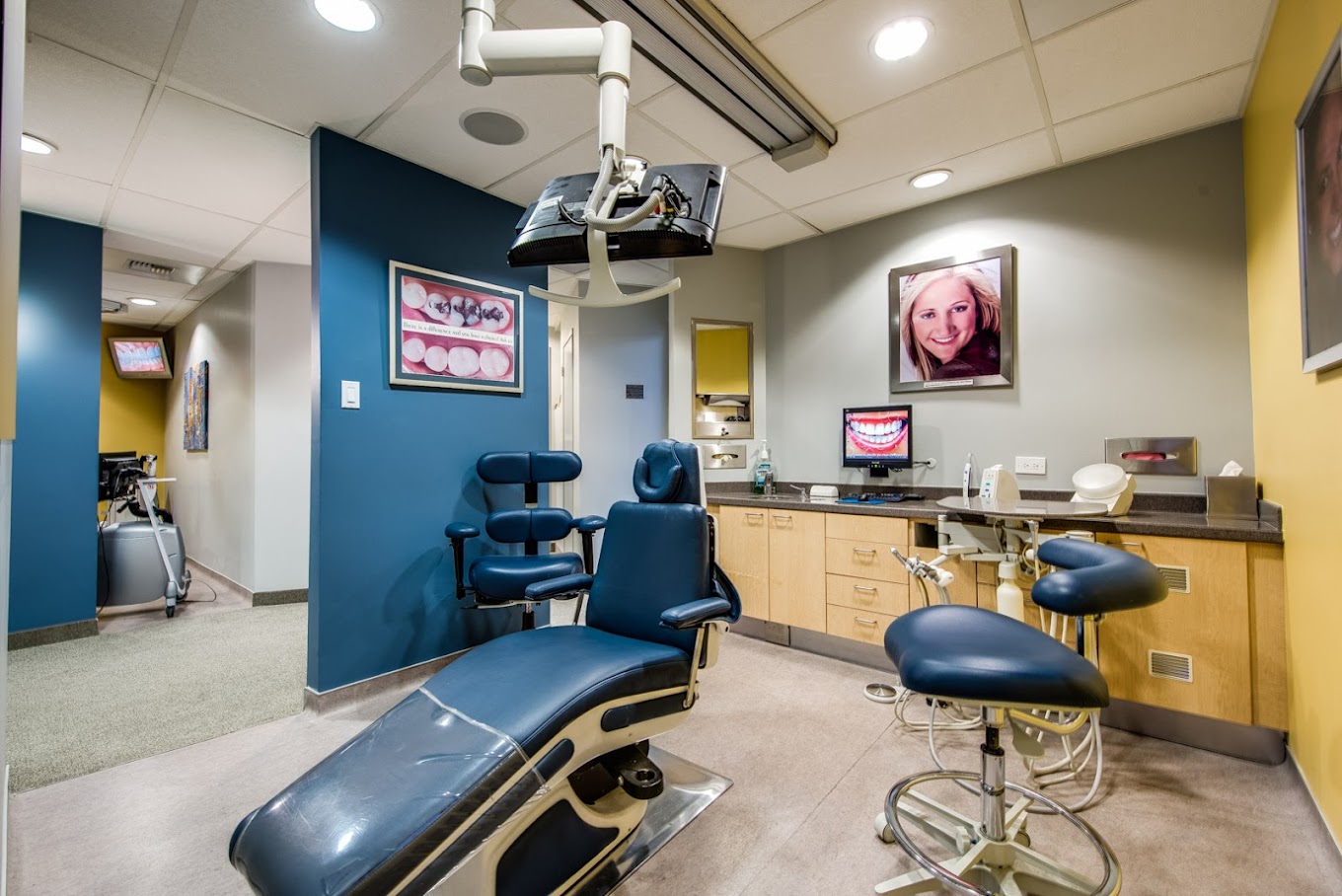 Modern dental operatory used for All-On-4 dental implant treatment at Advanced Smile Design in Anaheim Hills California